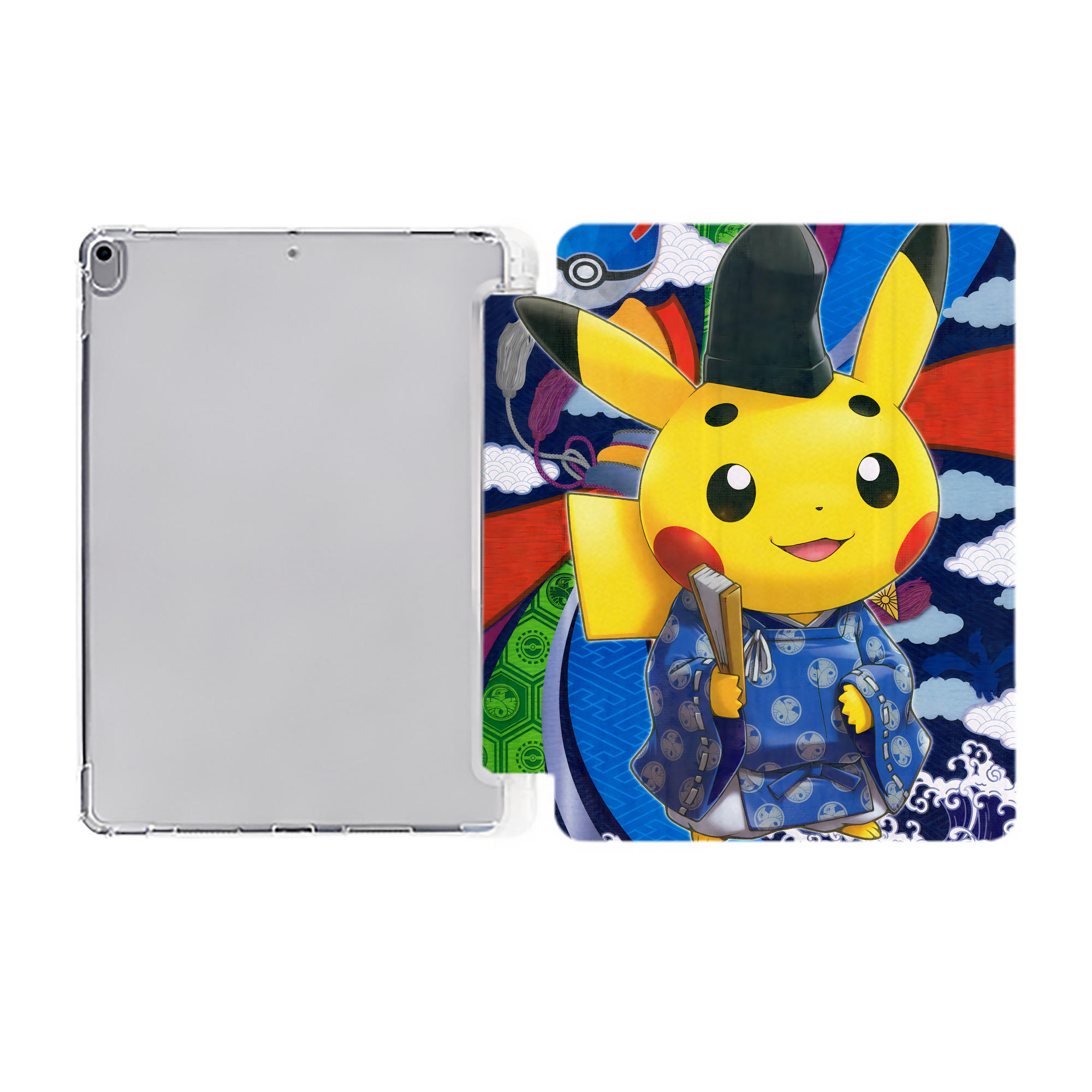 （画像用） ポケットモンスター Pokémon IPad ケース ペン収納付き 三つ折りスタンド PUレザー×シリコン 対応機種9.5/10.5/10.9インチ
